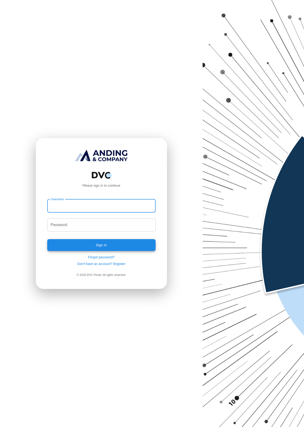 Anding Value Canvas sign-in screen